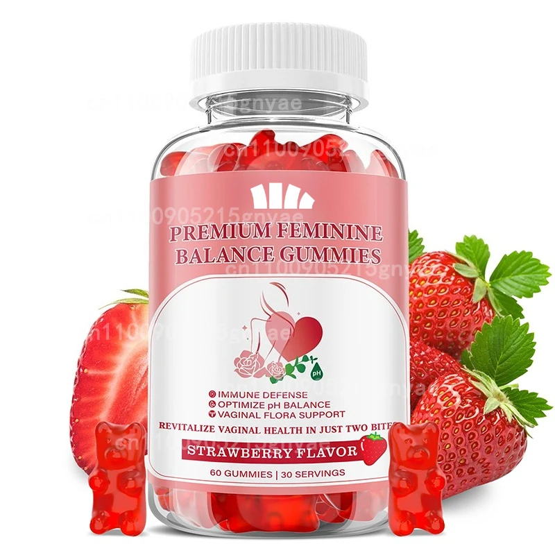 

High Quality Women's Balanced Gummies, Suitable for Women's Immune Health, Supporting PH Balance, Gluten Free, 60 Capsules