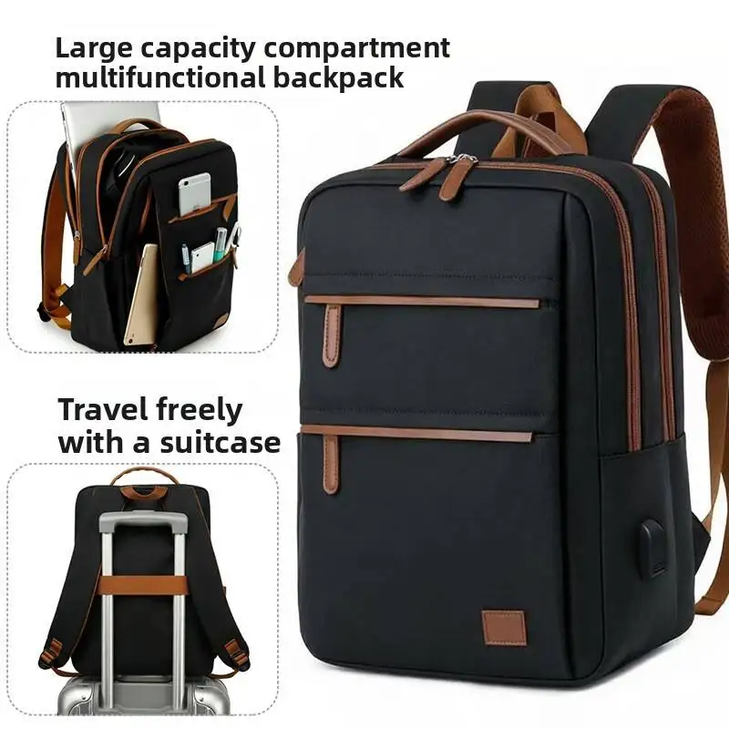 Fashion 15.6-Inch Laptop Business Backpack Classic Men Backpack Women Large Capacity Travel Laptop Backpacks Student School Bag