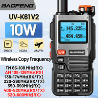 Baofeng UV-K61 V2 Multi Band Walkie Talkie Wireless Copy Frequency long range 10W AM FM Type-C NOAA UV-5RH UV-21 PRO Ham Radio