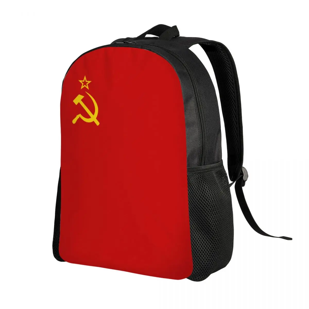 Personalized Flag Of The Soviet Union Backpack Women Men Fashion Bookbag for School College Russian CCCP Bags