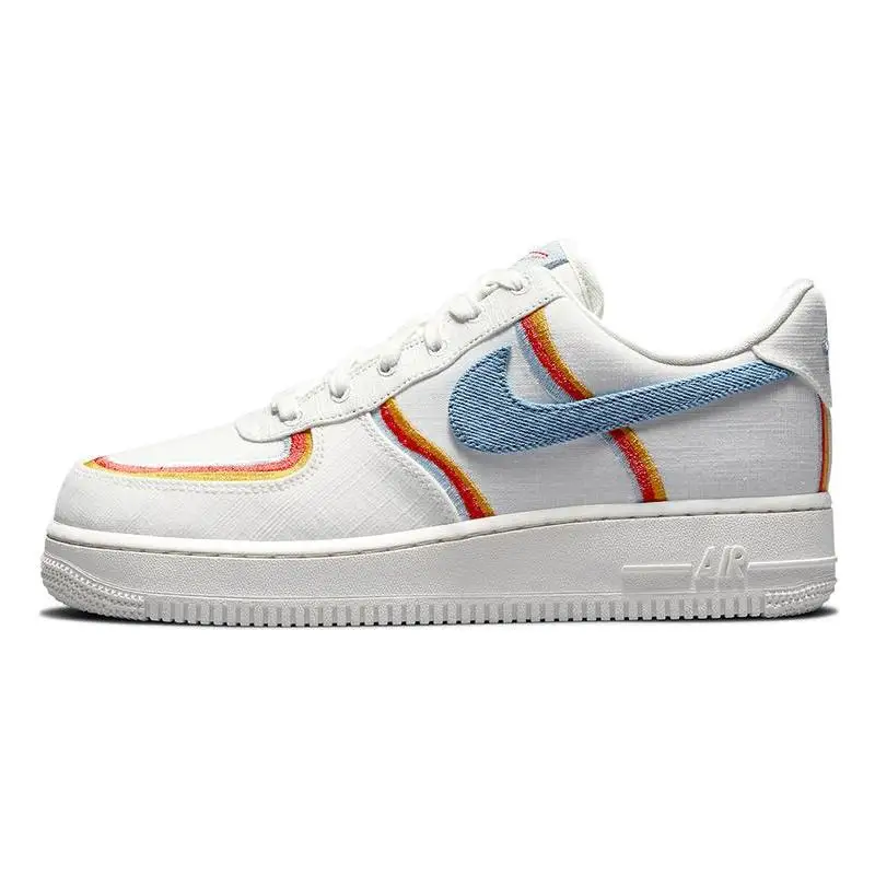 Nike Nike Air Force 1 Low Sail Denim Swoosh Women's Sneakers shoes DJ4655-133