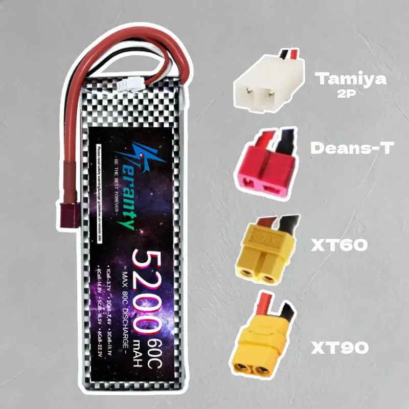 2 Suits 2S 7.4V 5200mAh 60C Lipo Battery For MJX-10306 1/10 RC Drift Car High Speed Off-Road Truck Racing Model Spare Parts