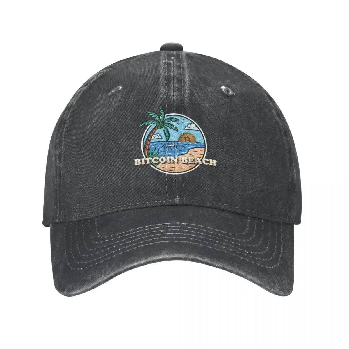 Bitcoin Beach, El Zonte, El Salvador Cowboy Hat Designer Hat Vintage Golf Hat Man Women's Beach Visor Men's