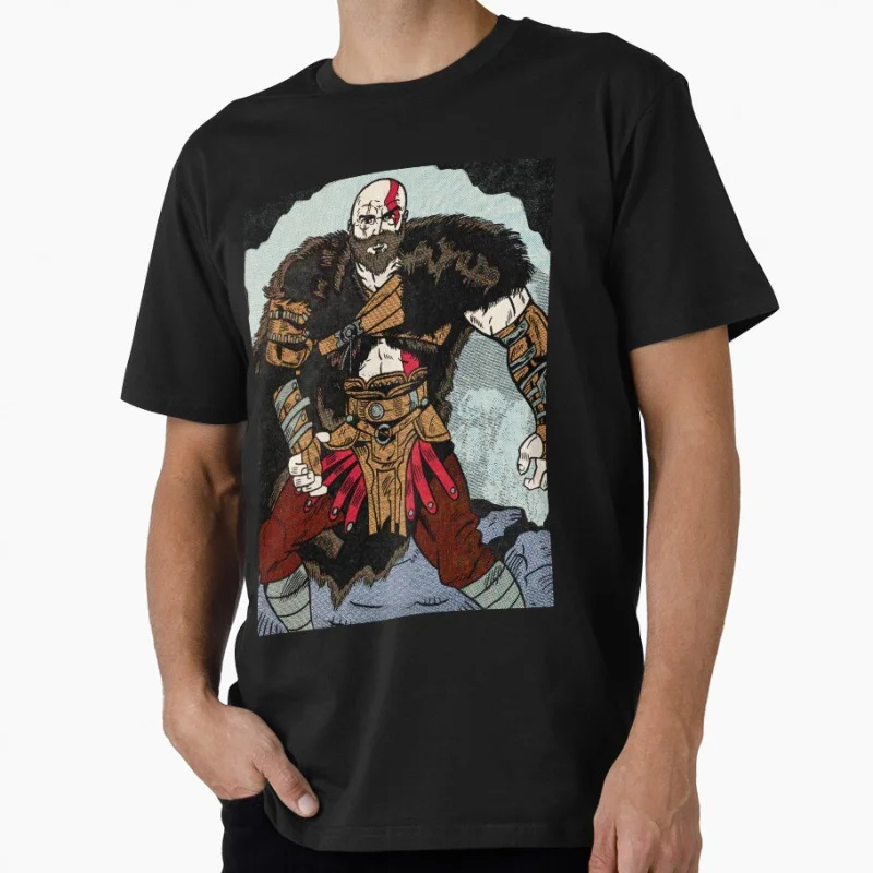 

RAGNAROK 1212 God Of War Kratos Video Game Graphic Tee Norse mythology Gift t shirt for man100% cotton All size top S-6XL