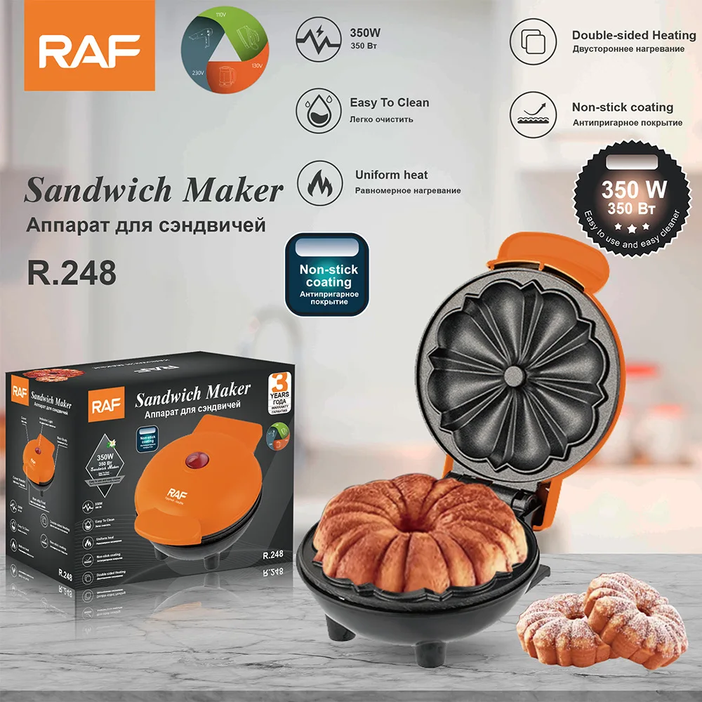 

RAF European cross-border household multi-functional mini roaster double-sided breakfast machine pumpkin cake machine cake machi