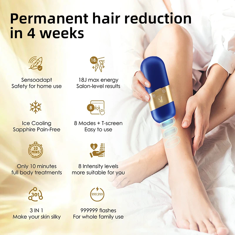 إزالة الشعر بالليزر Bosidin للنساء ، نظام تبريد الثلج ، مزيل الشعر Ipl ، الاستخدام المنزلي ، الحلاقة والإزالة ، فلاش غير محدود