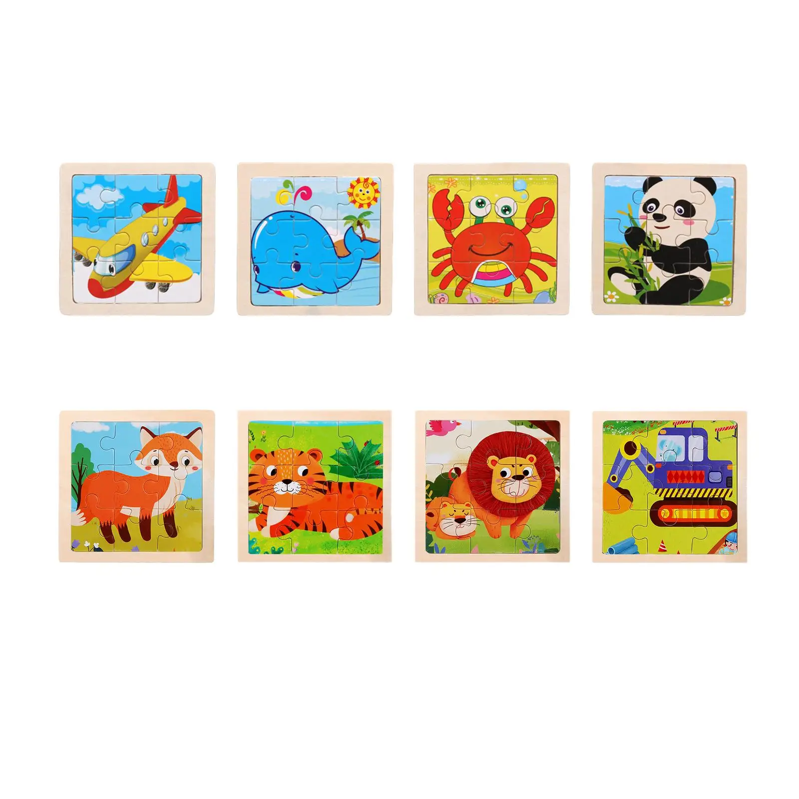 

Wooden Puzzle Games Early Learning Educational Toys,Cartoon Animal Shape Montessori Toy for Age 4+ Toddlers Kids