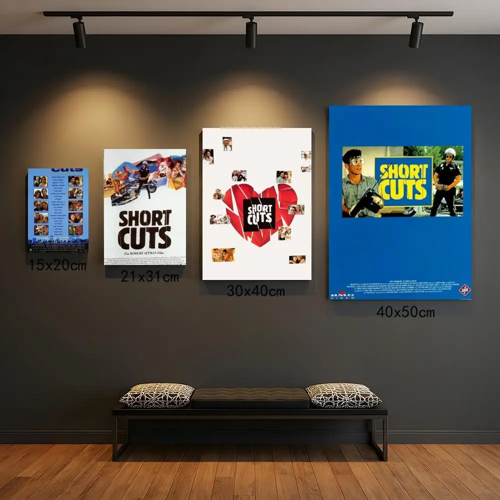 classic movie S-Short Cuts-S Poster Self Adhesive Wall Decor for Modern Home Cafe Office and Bar