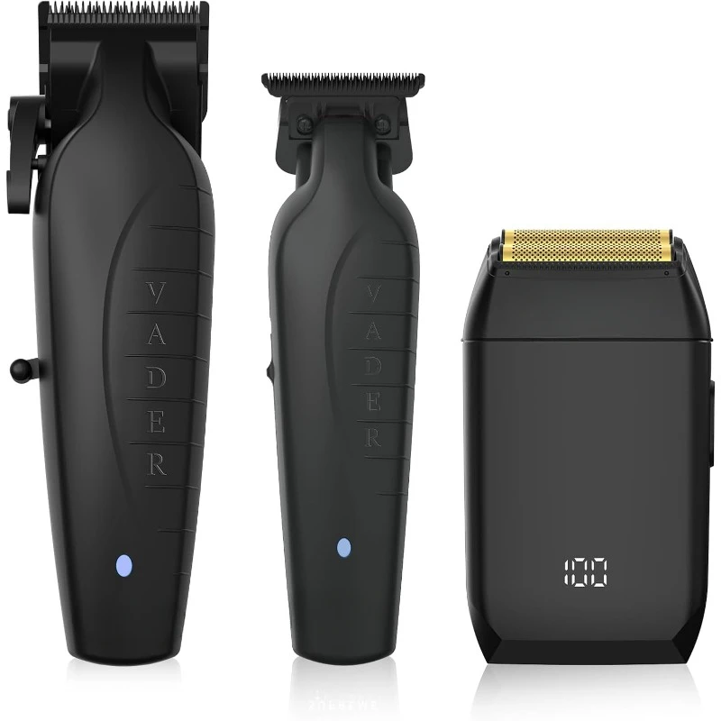 Portable Shaver Professional Beard Trimmer, Men's Clippers | 3 in 1 Set 80 Minutes of High Performance Cordless Run-time