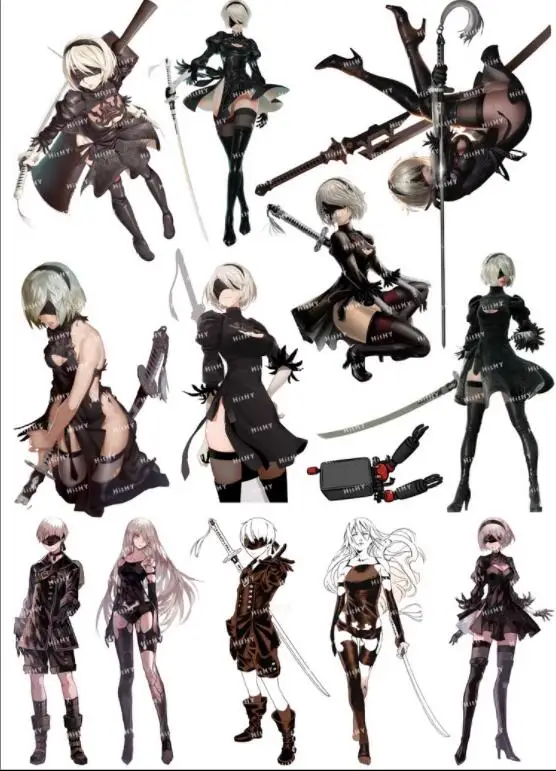 

21x15cm 1 sheet sticker NieR:Automata 2B luggsgr Laptop Sticker