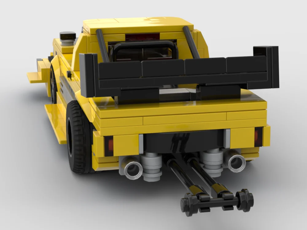 Building Block Model F100 Trailer 348 Parts MOC Car 8 Stud Wide Version Christmas Gift For Boys Adults Children