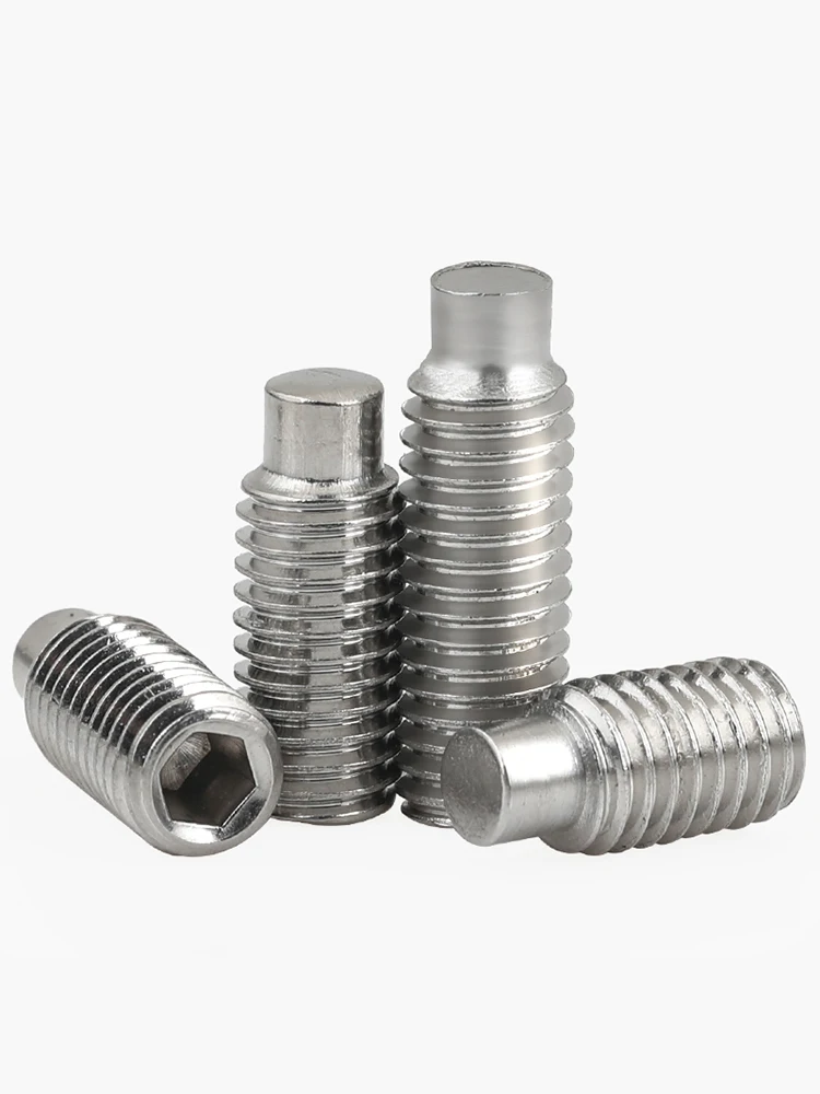 304 Stainless Steel Allen Head Hex Hexagon Socket Set Screw with Dog Point Grub Convex End Bolt M3 M4 M5 M6 M8 M10 DIN915
