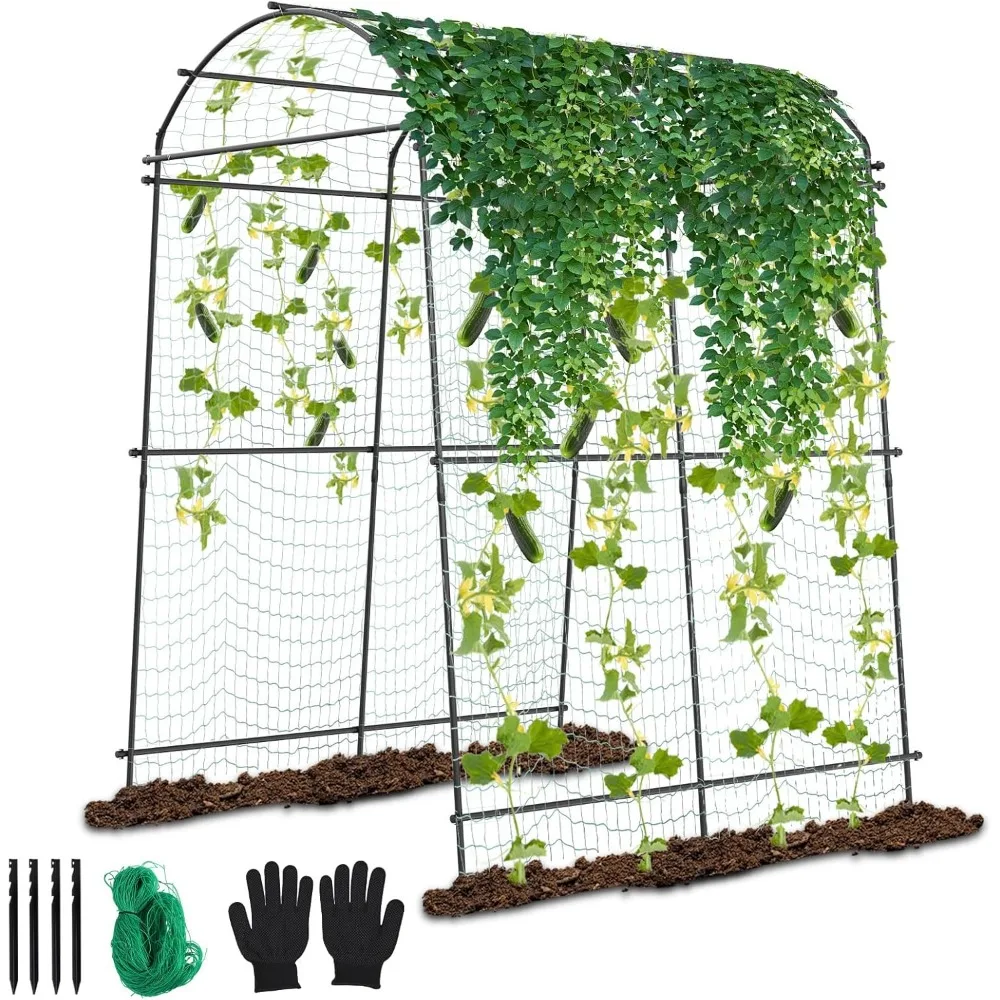 

Cucumber Trellis for Garden Vegetable Trellis,Tall Metal Garden Arch Plants Support Trellis Archway for Climbing Plants Outdoor