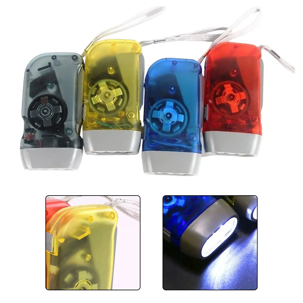 Hand-Crank Torch for Outdoor Use with Self-Generating Power and Reliable Illumination for Camping and Home Emergencies