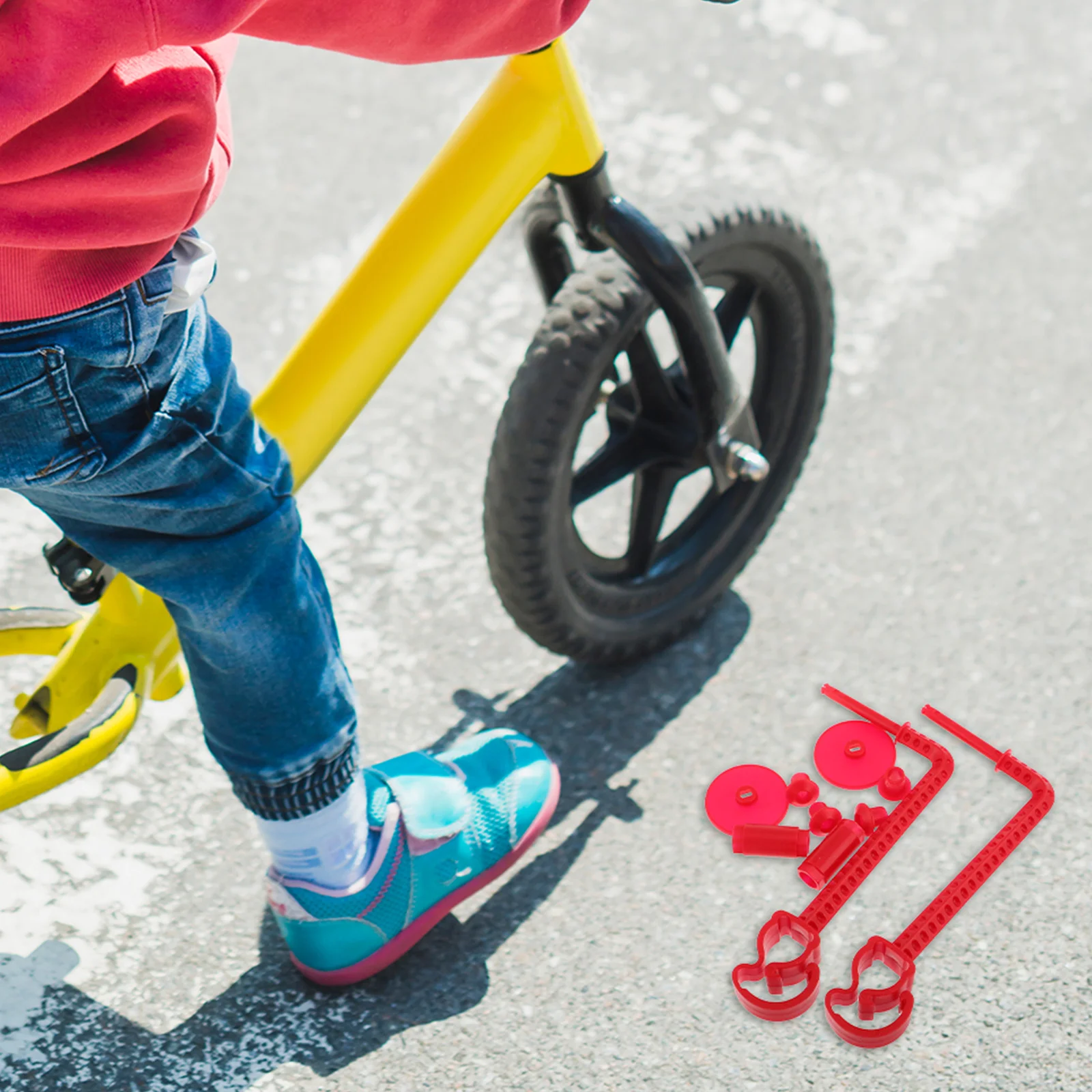 

2 Sets Bicycle Windmill Pole Kids Accessories Toddler Parts Toy Stable Installation Compatibility