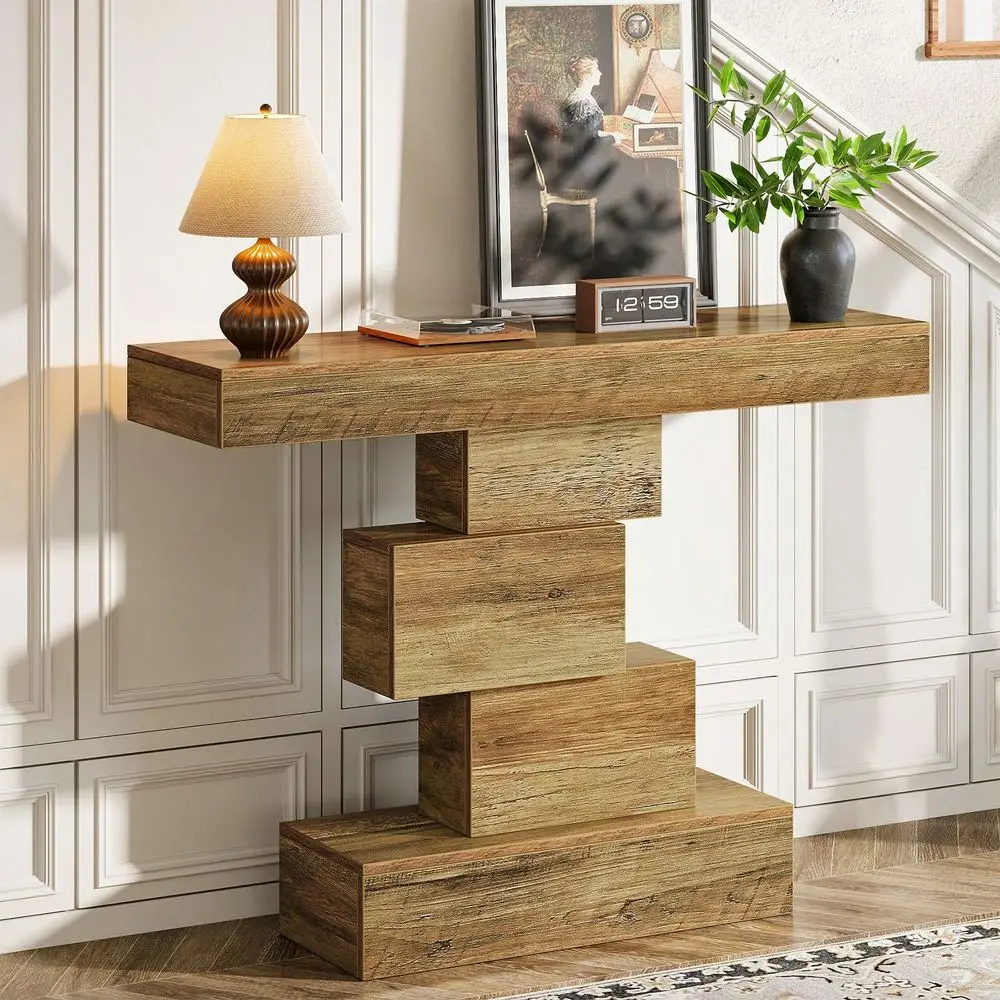 

42.5Inch Modern Console Table, Narrow Wood Entryway Table Accent Table For Living Room, Hallway, Entrance