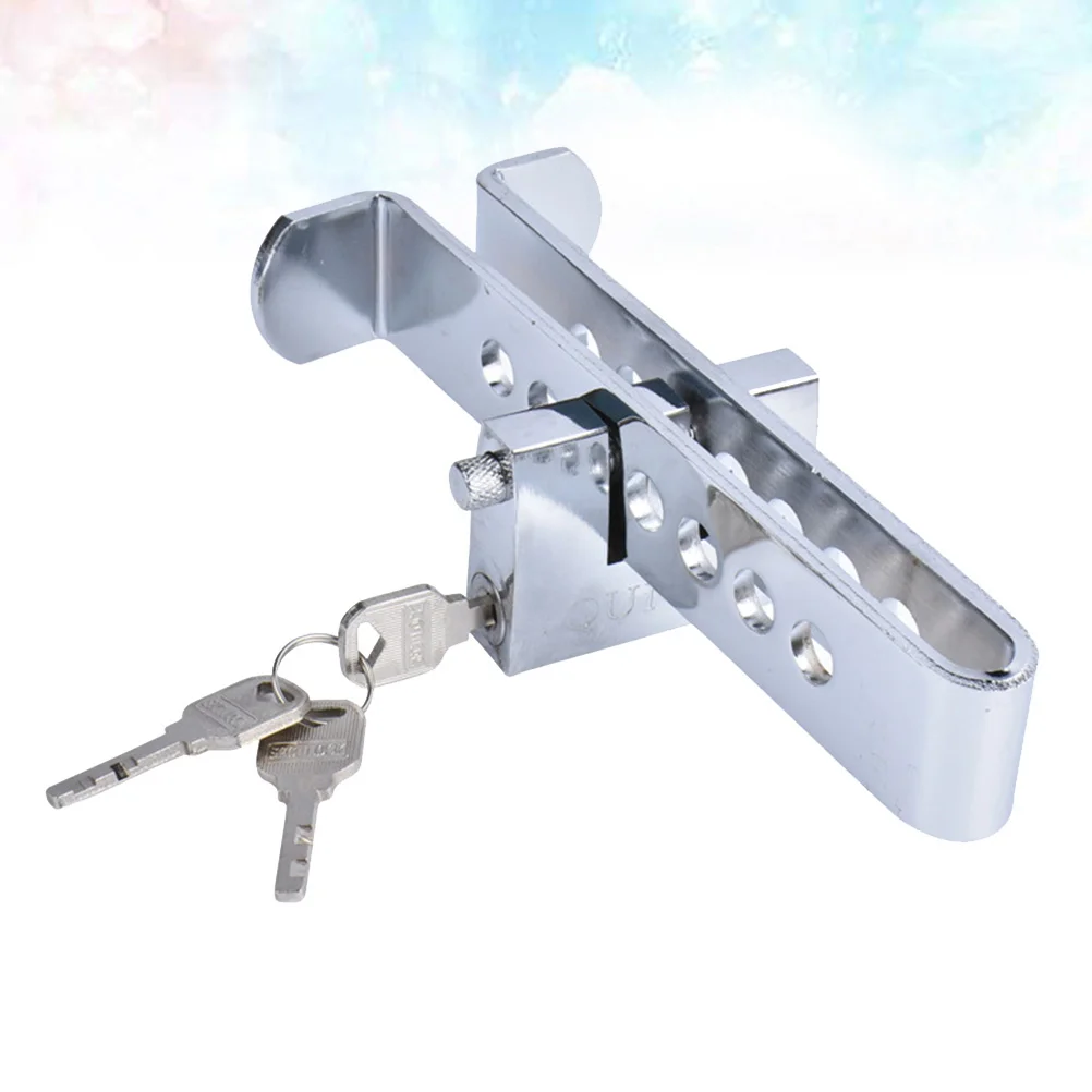 215cm Height Auto Anti-theft Clutch Lock Car Brake Stainless Strong Security Lock Tool Vehicle Brake Lock (Sliver)