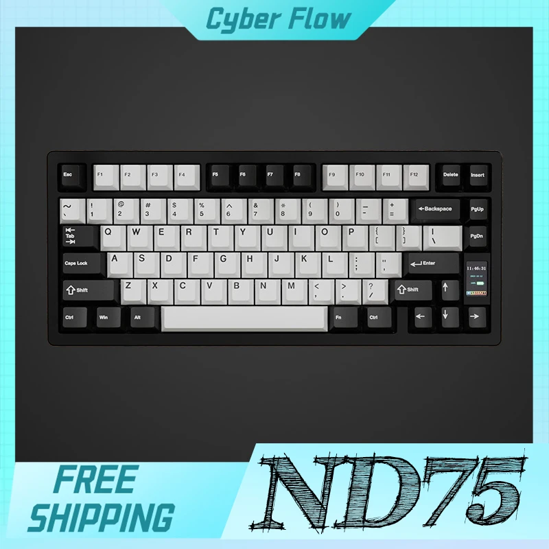 Not Defined Nd75 Keyboard 3modes Wireless Keyboard Aluminum Cnc Gasket 2.4g/Bluetooth Hot Swap Diy Gamer Keyboard Custom Gifts