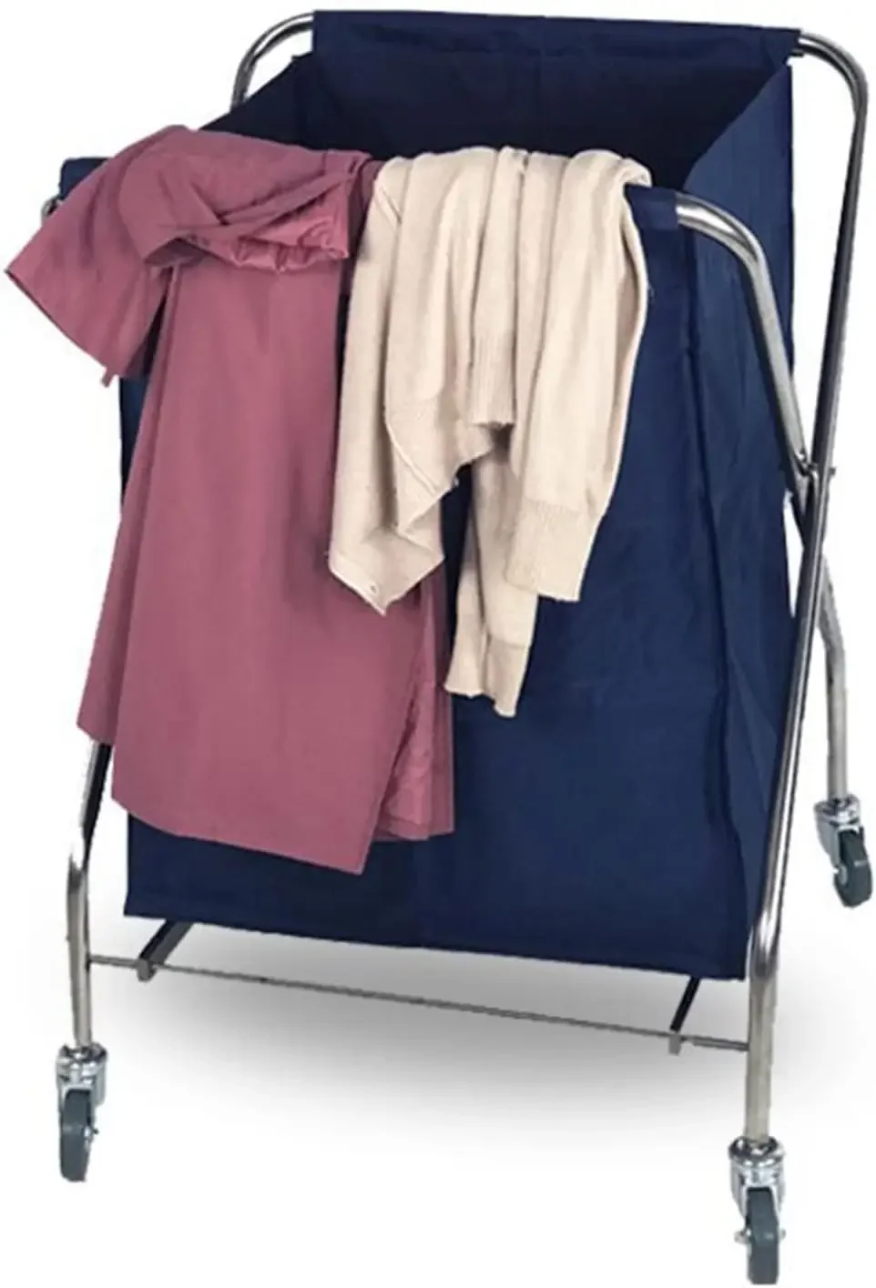 Utility Cart Organizer Storage Trolley Collapsible Laundry Sorter Cart for Between Washer and Dryer, Bathroom Bedroom Dirty Clot