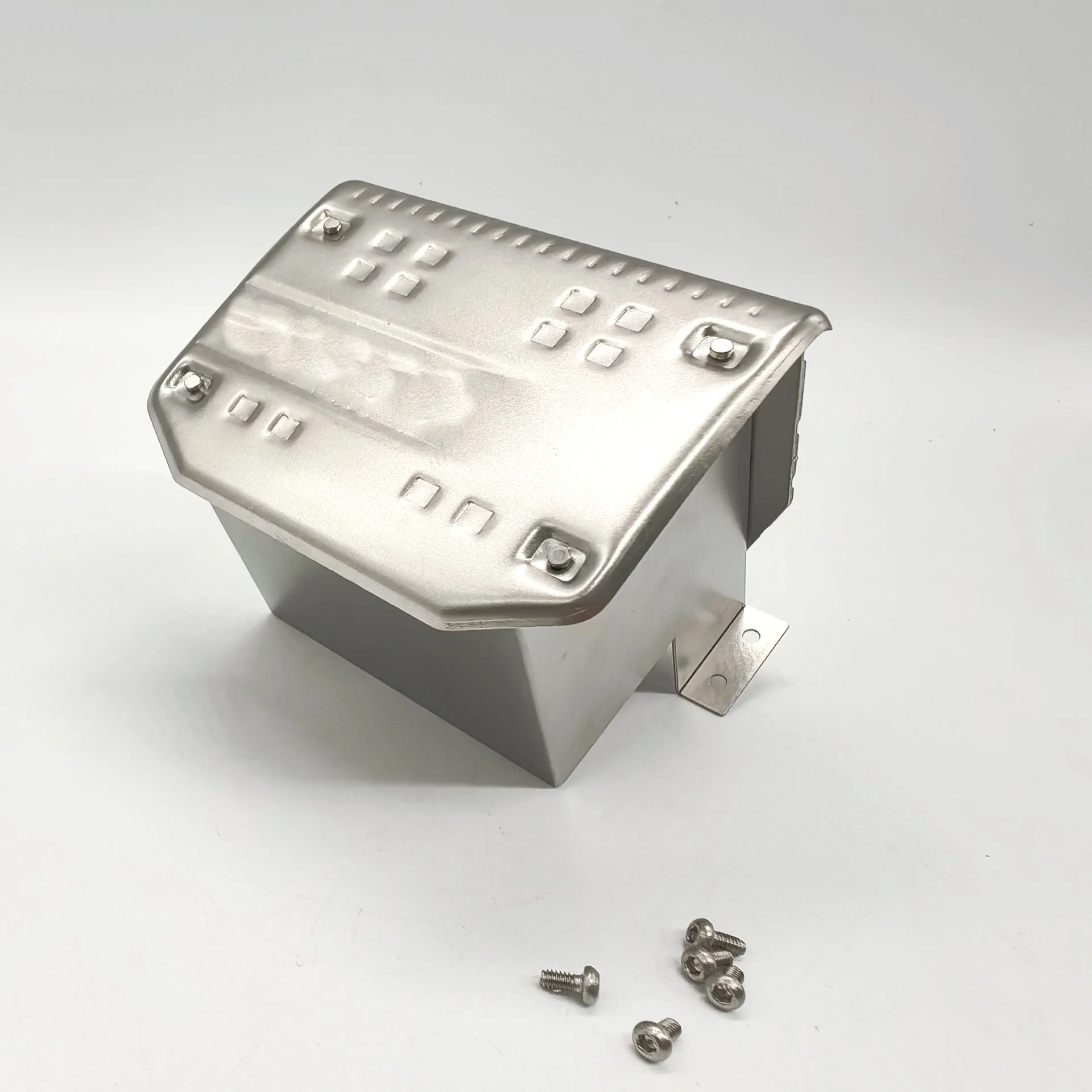 RC 1/14 Simulation Metal Stainless Steel Exhaust Box for Tamiya Regal Truck Toy Model  DIY Parts