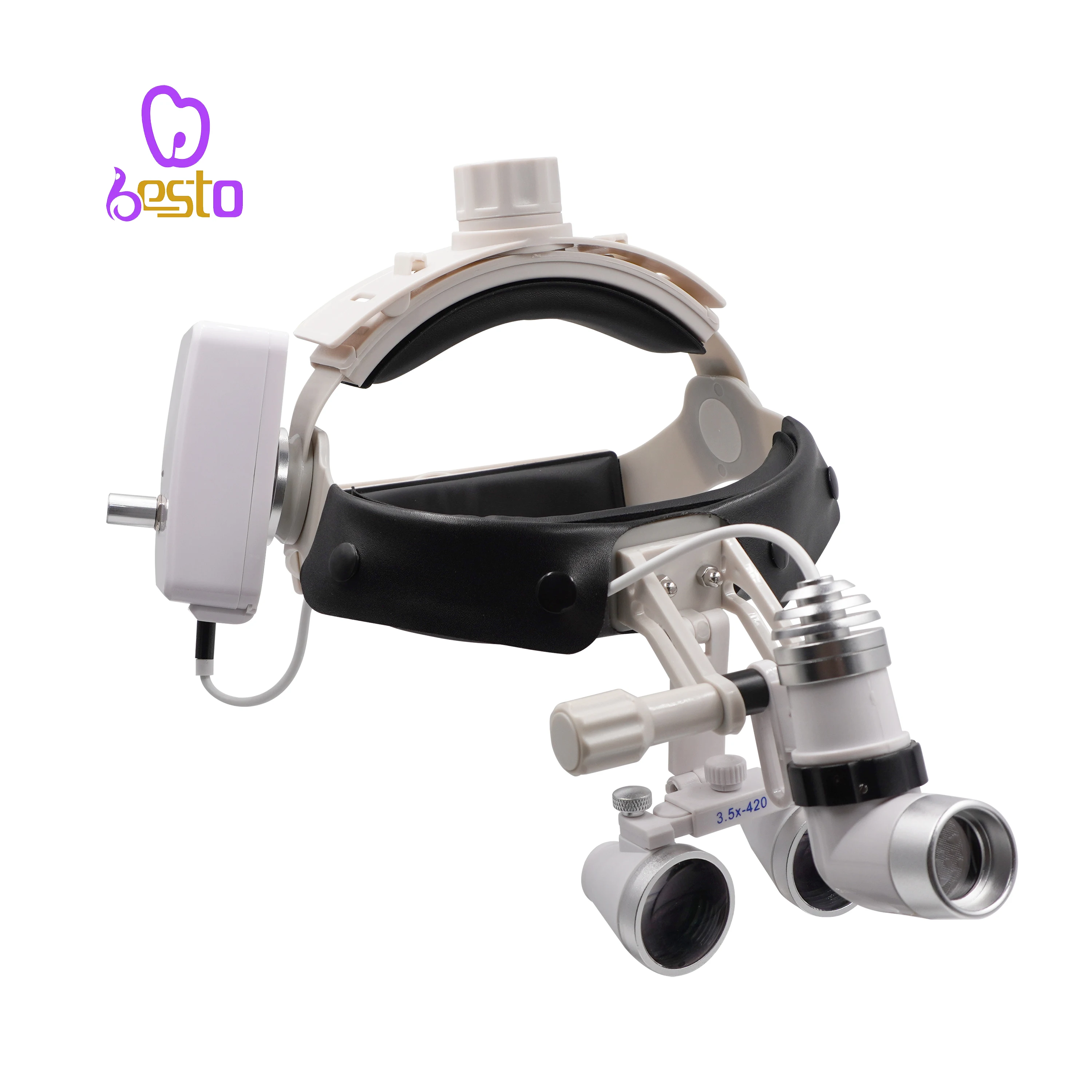 den tal Loupes Surgical Binocular Magnifying Glasses LED Head Light