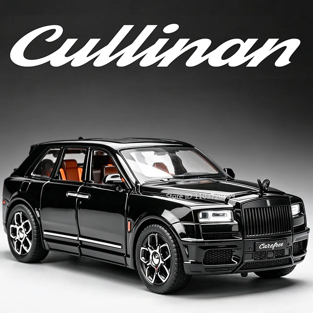 1:32 Scale Rolls-royce Cullinan Phantom Model Toy Cars Metal Diecast Pull Back Doors Opened Sound Light Home Decoration Vehicles