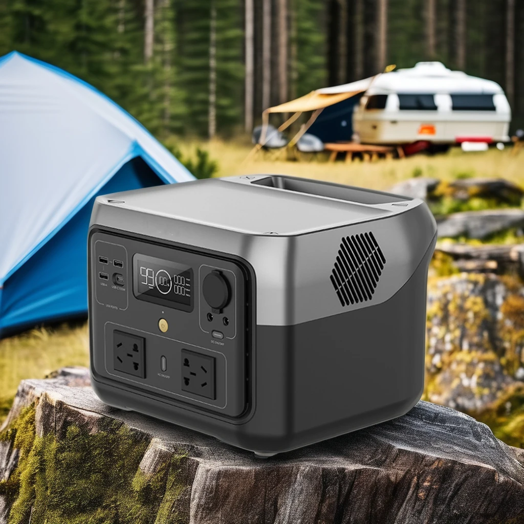 Portable 512W Solar Panel Power Station 1000W LiFePO4 Lithium Ion Battery Fast 220V Charging Pure Sine Wave Car Air Jump Starter