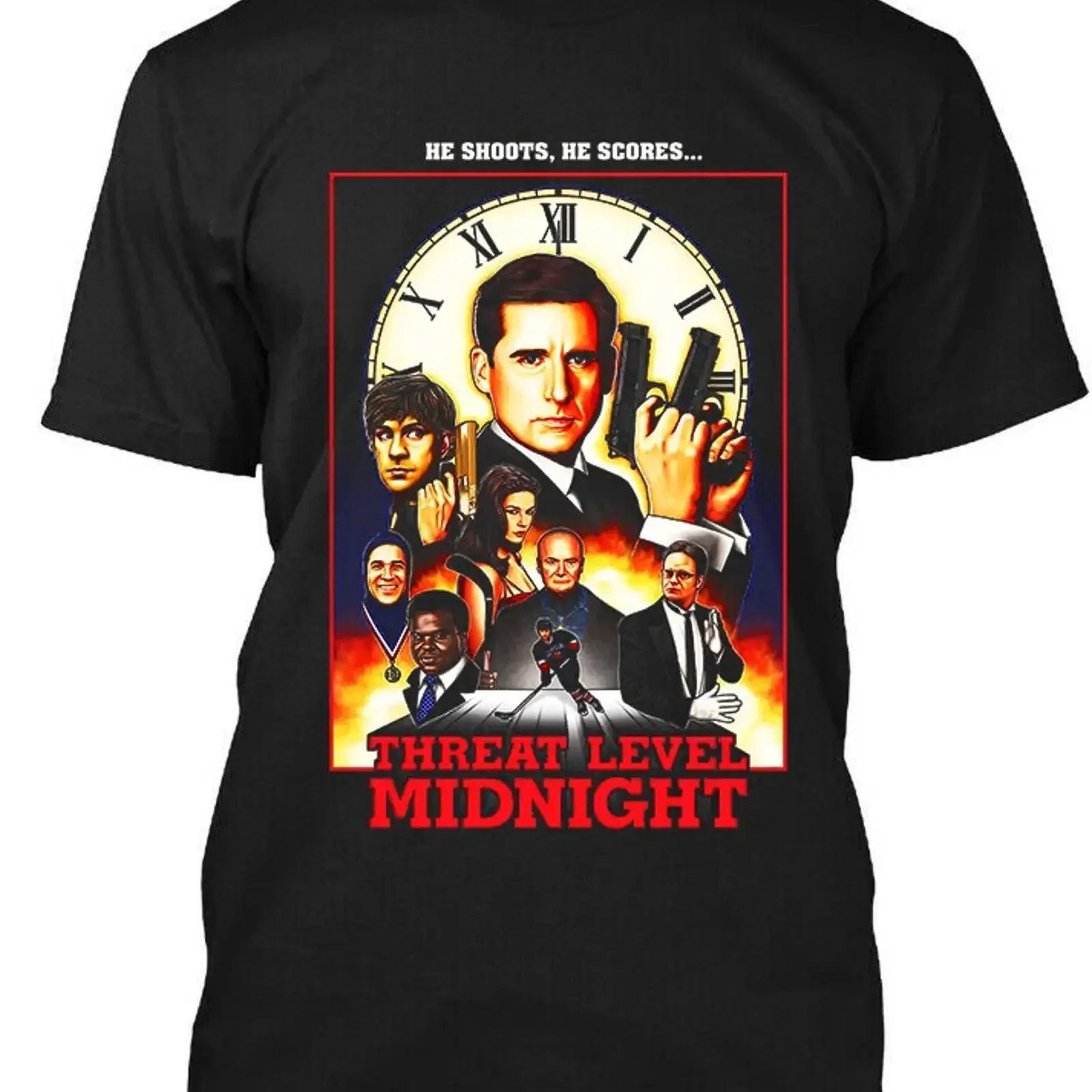 NEW Popular Threat Level Midnight American Comedy Movie Art Retro T SHIRT S 4XL vintage Washed homme designer clothes graphic