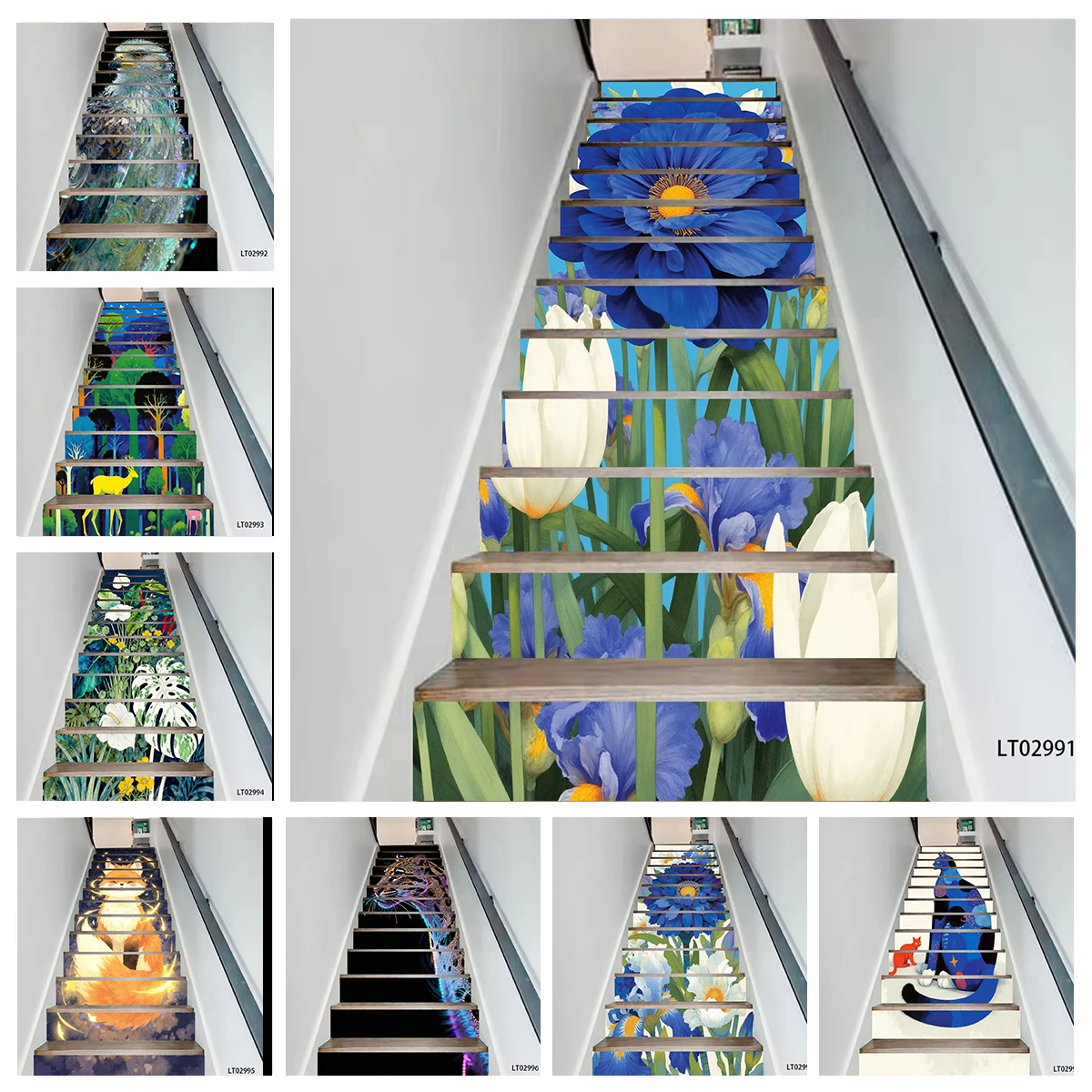 

13 шт., наклейка Escaleras Decorativo, самоклеящаяся, водостойкая, съемная, без остатков, виниловый материал