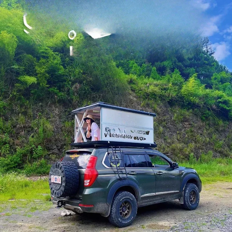 Roof tent hard shell, electric lift, self-driving tour, outdoor, camping challenger