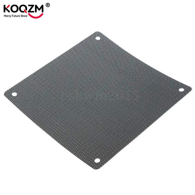5pcs Computer Mesh 120mm Cuttable Black PVC Case PC Fan Dust Filter Dustproof Cover Chassis Dust Cover for Computer Cooling Fan