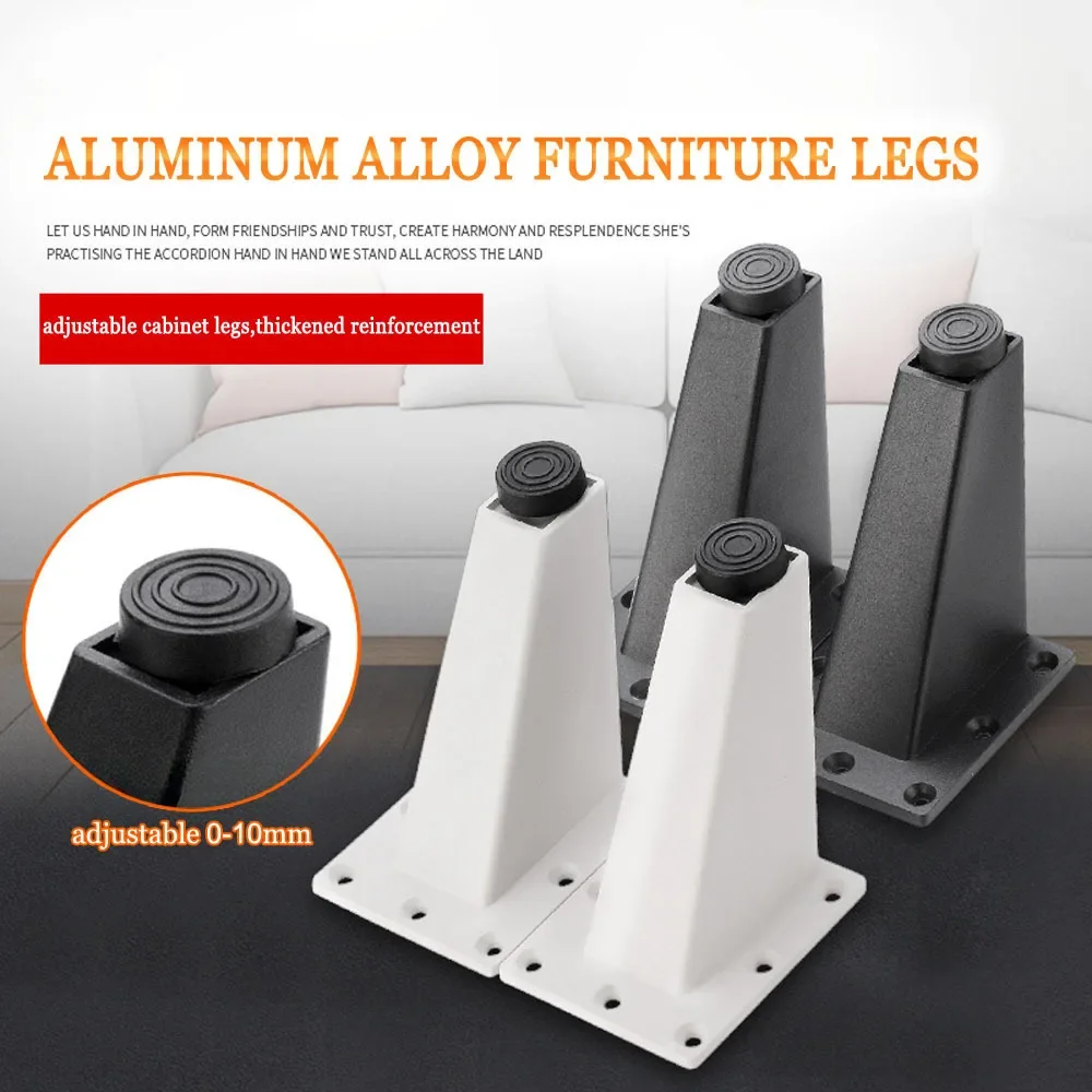 Wholesale 8CM  Adjustable furniture leg sofa feet Aluminum inclined cabinet feet for Furniture cupboard sofa