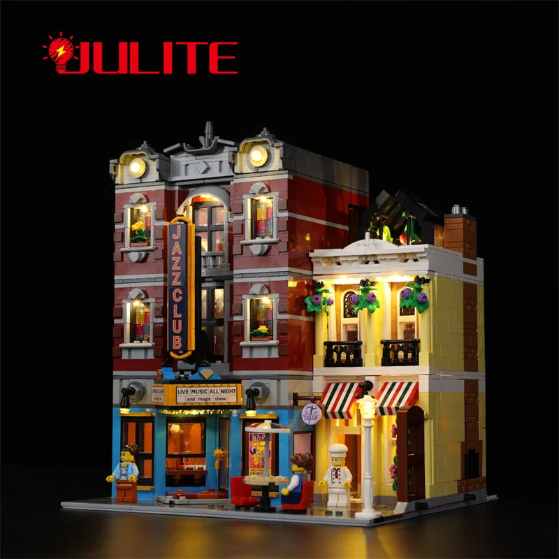 Led Lighting Kit For Jazz Club & Pizzeria For 10312 Creator Expert Modular Buildings Lights Set (Not Include the Model)