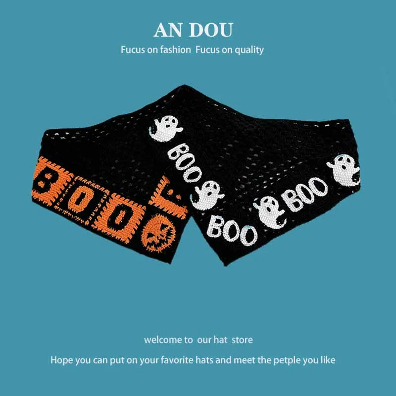 Dopamine Color Knitted Hollow Hair Scarf for Women Spring and Summer Travel Pastoral Style Versatile Sweet Triangle Towel