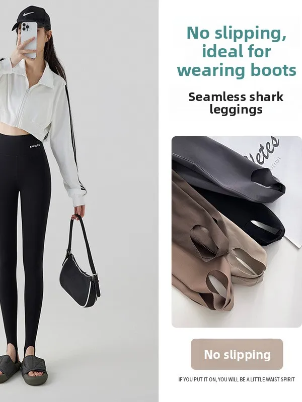 กางเกงโยคะเอวสูงสำหรับฤดูใบไม้ผลิและฤดูใบไม้ร่วง ช่วยกระชับสัดส่วน ควบคุมหน้าท้อง ยกกระชับสะโพก กันลื่น