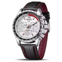 MEGIR 1010 Business Leather Hot Selling Quartz Waterproof Casual Fashion Luxury Relogio Masculino Original Mens Watches