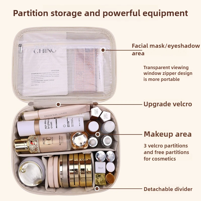 Split The Cosmetic Bag At Will Large Capacity High-end Sense Multi-functional Storage Niche Makeup Organizer Bathroom Travel Sac