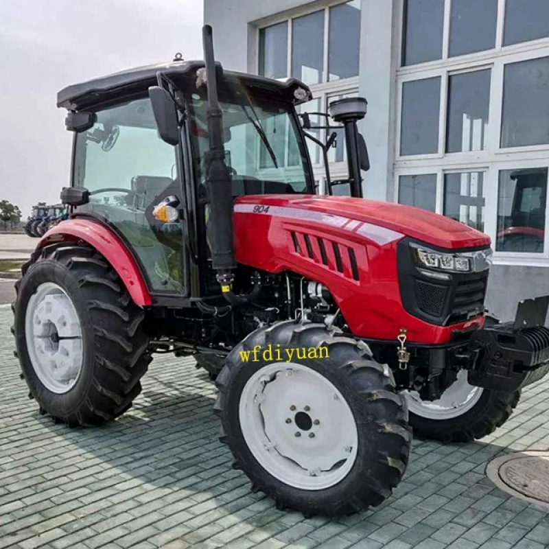 4x4 210hp AC Trattori cabina agricoltura 4 cilindri Trator motore