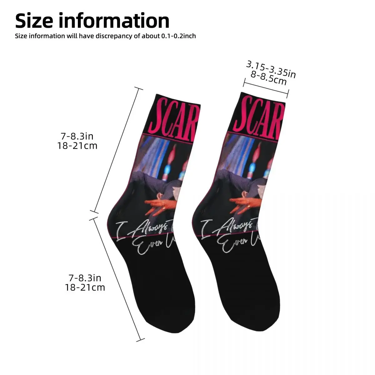 Kaus kaki kasual untuk pria wanita Montana selalu menciptakan "The Truth Scarface desain kaus kaki Tony Montana Merch kaus kaki nyaman hadiah lembut luar biasa