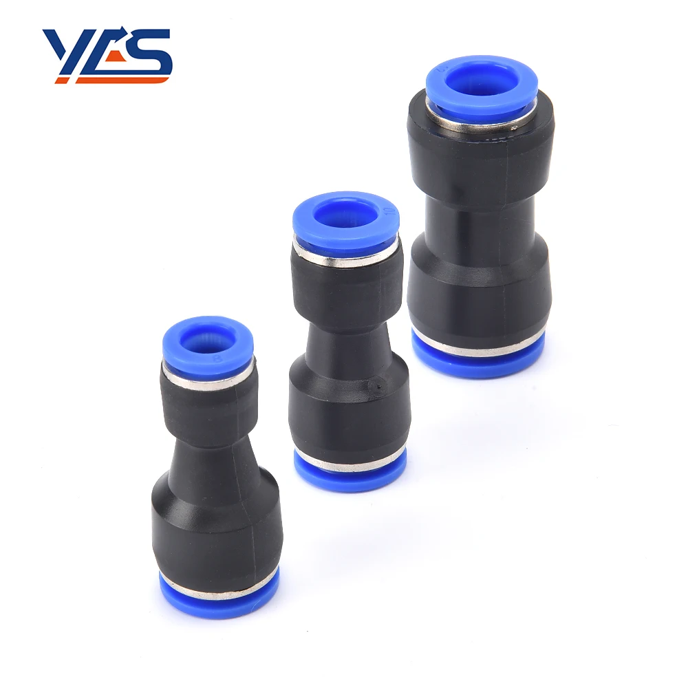 PG Straight Reducer Union Air Hose Pipe Tube Push Connectors Pile Line Quick Joint Pneumatic Air Fitting