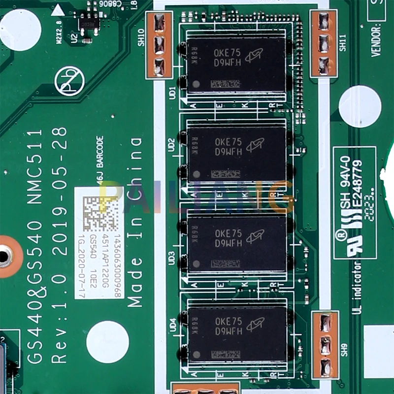 Imagem -05 - para Lenovo Ideapa S14515api Notebook Mainboard Portátil Nm-c511 Ym3200 Ram 4g 5b20s42804 Mainboard Completo Testado