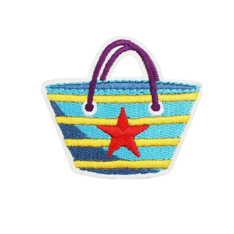 Holiday Theme Embroidery Cloth Sticker Beach Camera Patch Sticker Bag Decoration Beach Ball Chapter Boy Computer Embroidery
