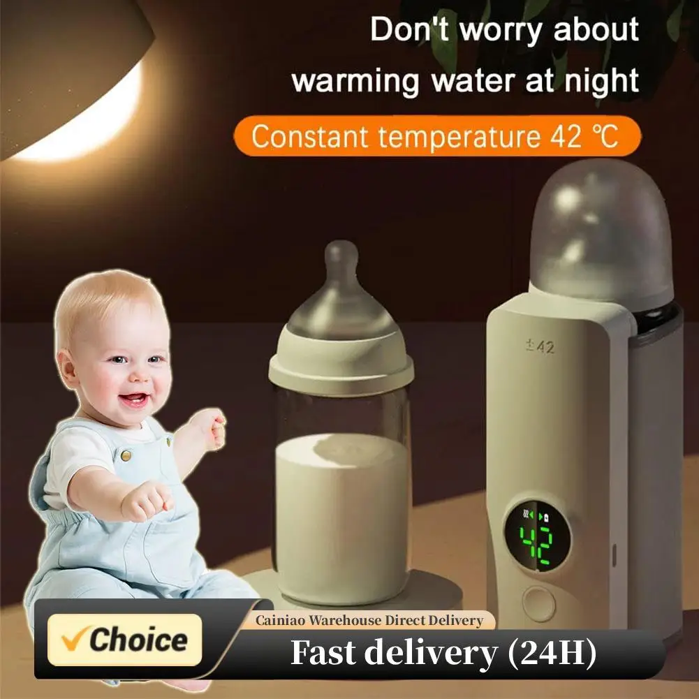 USB المحمولة متعددة الوظائف الطفل زجاجة تستخدم في الرضاعة دفئا ذكي التحكم في درجة الحرارة الثابتة 6000mAh المدمج في البطارية