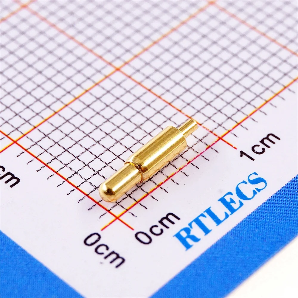 5 pcs Spring Loaded Pogo Pin Connector 2.0 mm Diameter Hight 7.2mm Above PCB Through Hole 12V 3A Gold Plate 3u M1416 2.0x9.0
