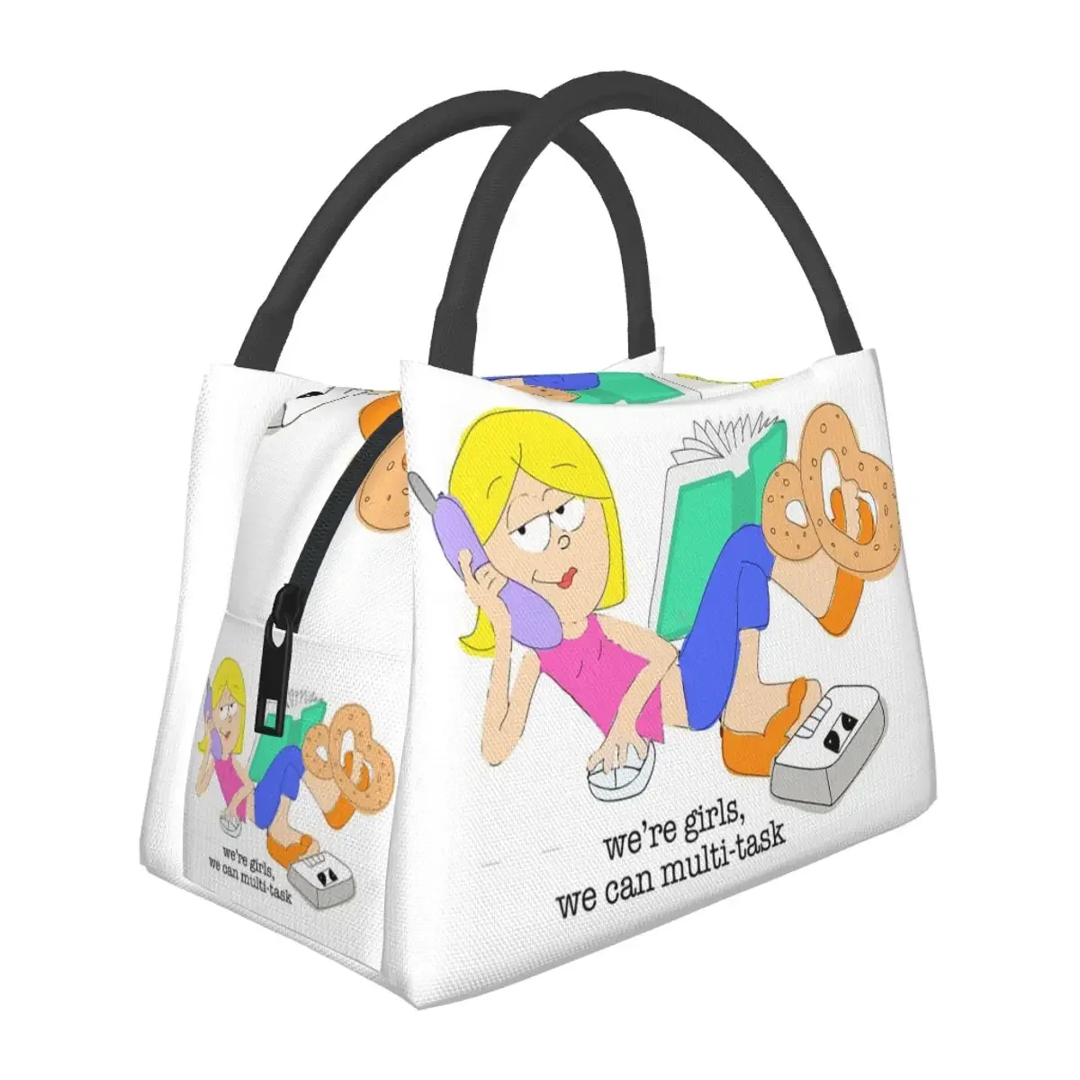 

Lizzie Mcguire Lunch Bags Insulated Bento Box Waterproof Lunch Tote Picnic Bags Cooler Thermal Bag for Woman Kids Travel
