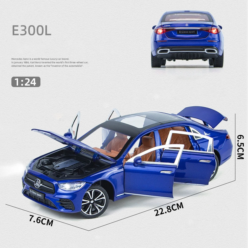 1:24 BENS E300 E-Cless Sport  Alloy Model Car Toy Diecasts Metal Casting Sound and Light Car Toys For Children Vehicle