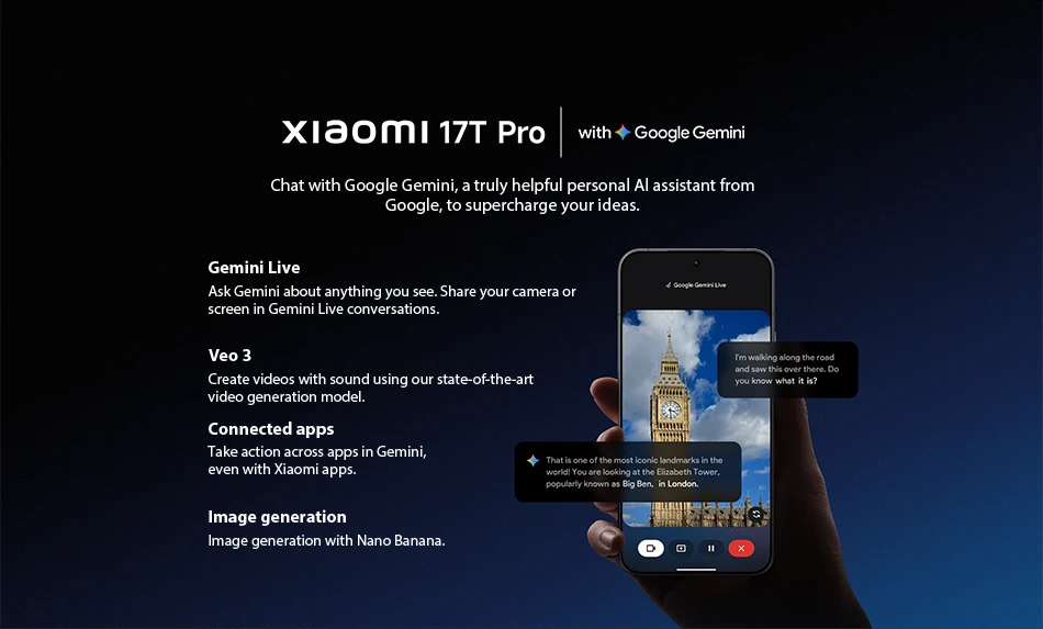 Global Version Xiaomi 17T Pro Smartphone 6.83" 144Hz eye-care AMOLED display MediaTek Dimensity 9500 NFC 7000mAh