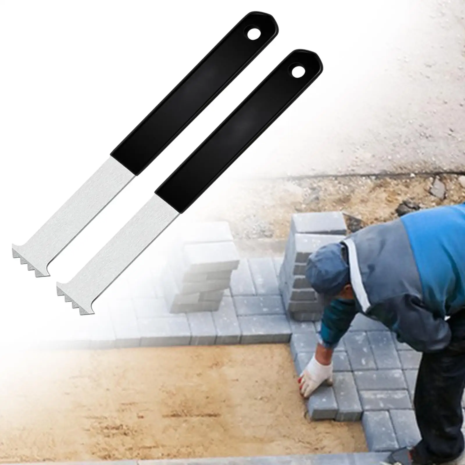 

2 съемника кирпича для тротуарного кирпича, съемник садового газона, двойной крючок, подъемник кирпича, эффективный инструмент для удаления кирпича,