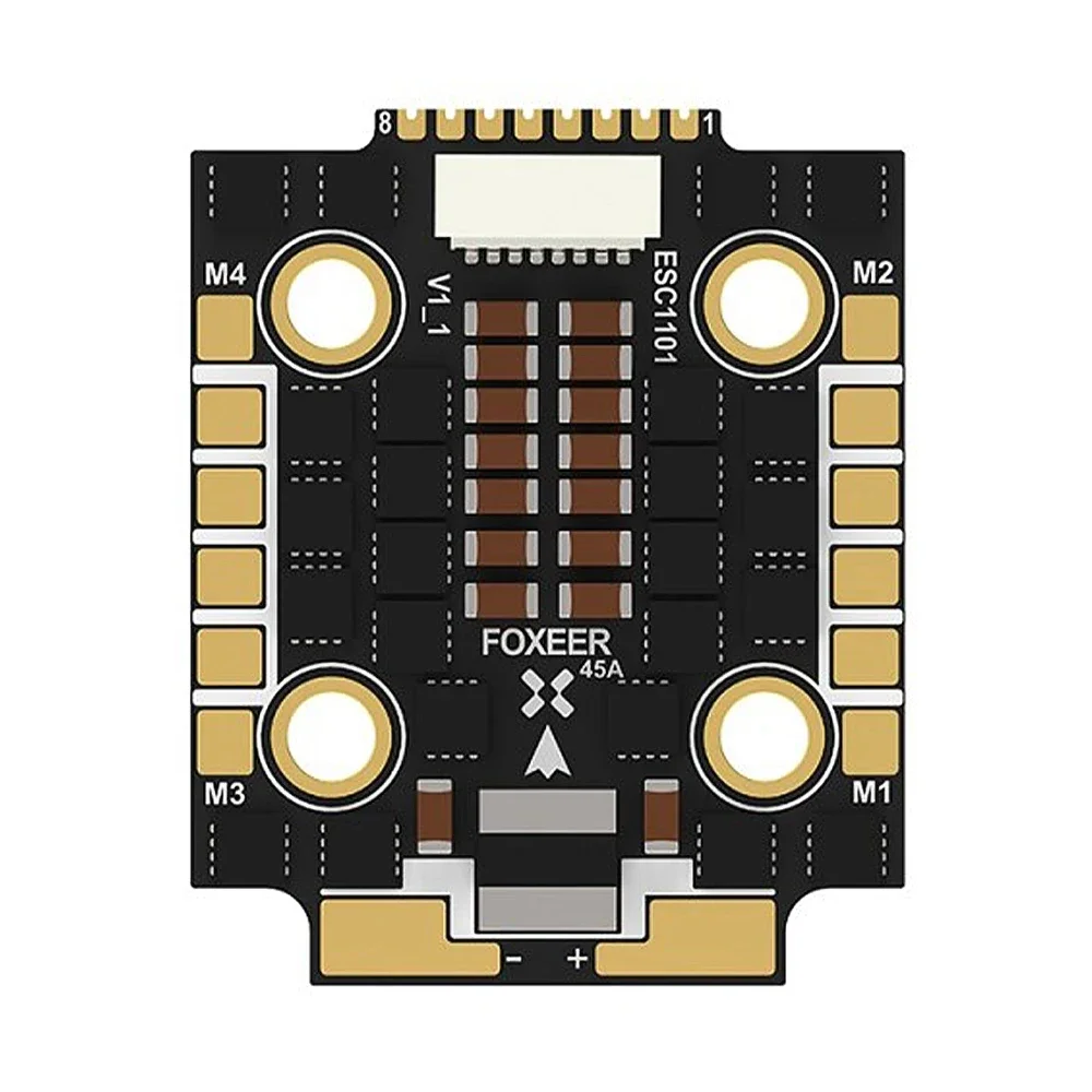 AvaCoreFOXEER Reaper F4 Mini 45A 4in1 ESC 128K BLHeli32 Input DShot 150/ 300/ 600/ 1200/ MultiShot/ OneShot 3-6S Lipo for RC FPV