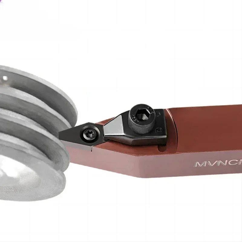 VCGT22T608 34° Carbide Grooving Blades - V-Type CNC Inserts for Cast Iron, Steel & Aluminum, Belt Pulley Cutter